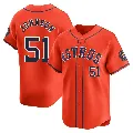 Men's Houston Astros ＃51 Randy Johnson Orange Limited Alternate Jersey
