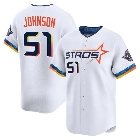 Men's Houston Astros ＃51 Randy Johnson White Limited 2025 City Connect Jersey