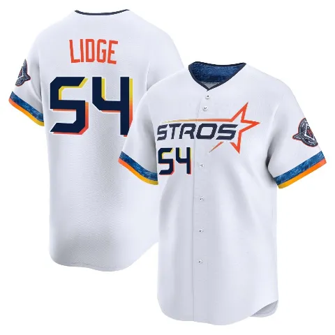 Men's Houston Astros ＃54 Brad Lidge White Limited 2025 City Connect Jersey