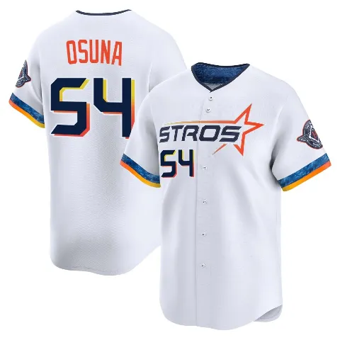 Men's Houston Astros ＃54 Roberto Osuna White Limited 2025 City Connect Jersey