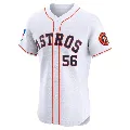 Men's Houston Astros ＃56 Ronel Blanco White Elite Home Patch Jersey