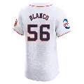 Men's Houston Astros ＃56 Ronel Blanco White Elite Home Patch Jersey