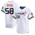 Men's Houston Astros ＃58 Hunter Brown White Limited 2025 City Connect Jersey