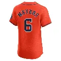 Men's Houston Astros ＃6 Jake Meyers Orange Elite Alternate Vapor Premier Jersey