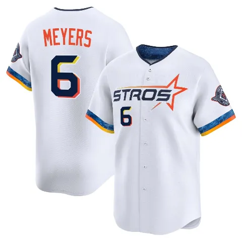 Men's Houston Astros ＃6 Jake Meyers White Limited 2025 City Connect Jersey