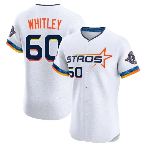 Men's Houston Astros ＃60 Forrest Whitley White Elite 2025 City Connect Jersey