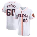 Men's Houston Astros ＃60 Forrest Whitley White Elite Home Jersey