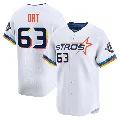 Men's Houston Astros ＃63 Kaleb Ort White Limited 2025 City Connect Jersey