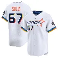 Men's Houston Astros ＃67 Jairo Solis White Limited 2025 City Connect Jersey