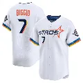 Men's Houston Astros ＃7 Craig Biggio White Limited 2025 City Connect Jersey