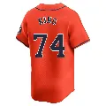 Men's Houston Astros ＃74 Bryan King Orange Limited Alternate Jersey