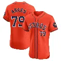 Men's Houston Astros ＃79 Jose Abreu Orange Elite Alternate Vapor Premier Jersey