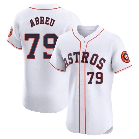 Men's Houston Astros ＃79 Jose Abreu White Elite Home Jersey