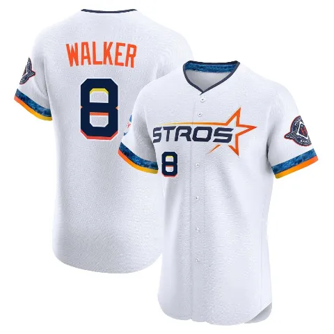 Men's Houston Astros ＃8 Christian Walker White Elite 2025 City Connect Jersey