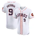 Men's Houston Astros ＃9 Zach Dezenzo White Elite Home Jersey