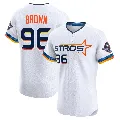 Men's Houston Astros ＃96 Aaron Brown White Elite 2025 City Connect Jersey