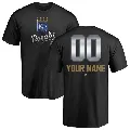 Men's Kansas City Royals ＃00 Custom T-Shirt Black Custom Midnight Mascot T-Shirt -