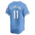 Men's Kansas City Royals ＃11 Bubba Starling Light Blue Limited Alternate Jersey