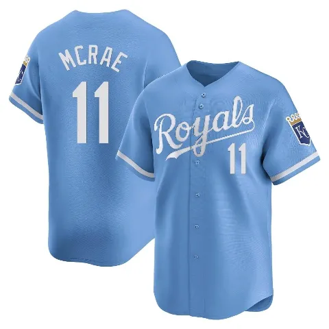 Men's Kansas City Royals ＃11 Hal Mcrae Light Blue Limited Alternate Jersey