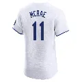 Men's Kansas City Royals ＃11 Hal Mcrae White Elite Home Jersey