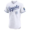 Men's Kansas City Royals ＃11 Maikel Garcia White Elite Home Jersey