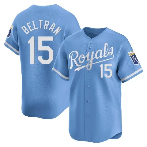Men's Kansas City Royals ＃15 Carlos Beltran Light Blue Limited Alternate Jersey