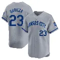 Men's Kansas City Royals ＃23 Mark Gubicza Gray Limited Away Jersey