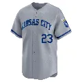 Men's Kansas City Royals ＃23 Mark Gubicza Gray Limited Away Jersey