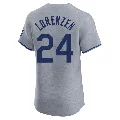 Men's Kansas City Royals ＃24 Michael Lorenzen Gray Elite Road Jersey