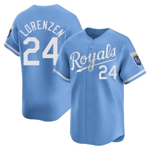 Men's Kansas City Royals ＃24 Michael Lorenzen Light Blue Limited Alternate Jersey