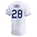 Men's Kansas City Royals ＃28 Kyle Isbel White Elite Home Jersey
