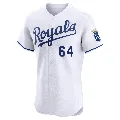 Men's Kansas City Royals ＃64 Steven Cruz White Elite Home Jersey