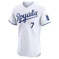 Men's Kansas City Royals ＃7 Bobby Witt Jr. White Elite Home Jersey