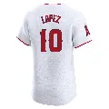 Men's Los Angeles Angels ＃10 Jack Lopez White Elite Home Jersey