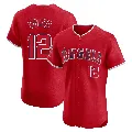 Men's Los Angeles Angels ＃12 Jorge Soler Red Elite Alternate Jersey