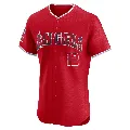 Men's Los Angeles Angels ＃12 Jorge Soler Red Elite Alternate Jersey