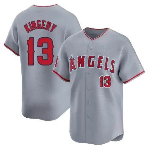 Men's Los Angeles Angels ＃13 Scott Kingery Gray Limited Away Jersey