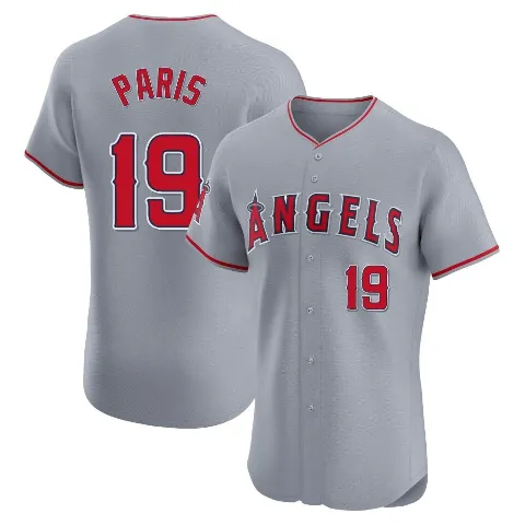 Men's Los Angeles Angels ＃19 Kyren Paris Gray Elite Road Jersey