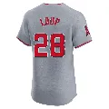 Men's Los Angeles Angels ＃28 Aaron Loup Gray Elite Road Jersey