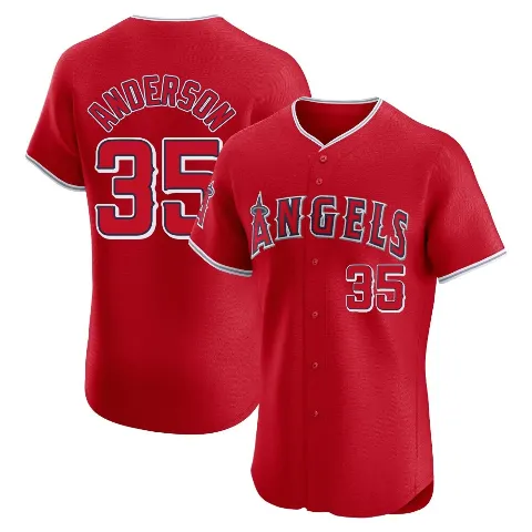 Men's Los Angeles Angels ＃35 Ian Anderson Red Elite Alternate Jersey