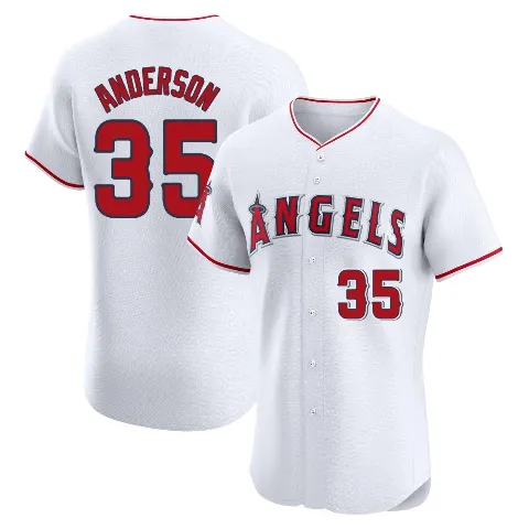Men's Los Angeles Angels ＃35 Ian Anderson White Elite Home Jersey