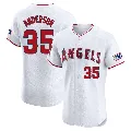 Men's Los Angeles Angels ＃35 Ian Anderson White Elite Home Patch Jersey