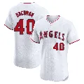 Men's Los Angeles Angels ＃40 Sam Bachman White Elite Home Jersey