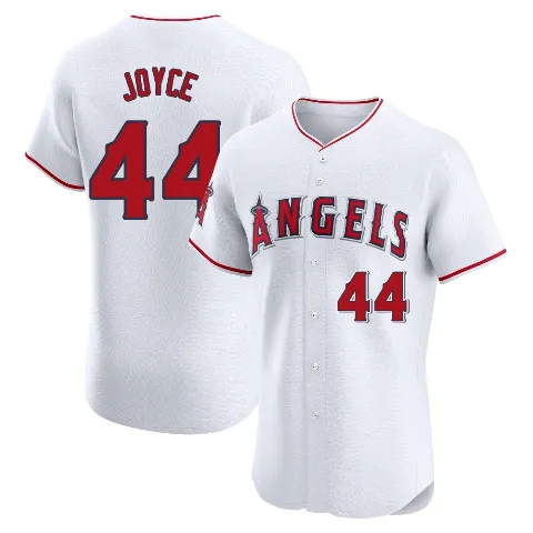 Men's Los Angeles Angels ＃44 Ben Joyce White Elite Home Jersey