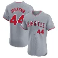 Men's Los Angeles Angels ＃44 Reggie Jackson Gray Elite Road Jersey