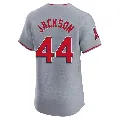 Men's Los Angeles Angels ＃44 Reggie Jackson Gray Elite Road Jersey