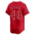 Men's Los Angeles Angels ＃48 Reid Detmers Red Limited Alternate Jersey