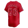 Men's Los Angeles Angels ＃56 Ryan Zeferjahn Red Limited Alternate Jersey