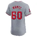 Men's Los Angeles Angels ＃60 Andrew Wantz Gray Elite Road Jersey