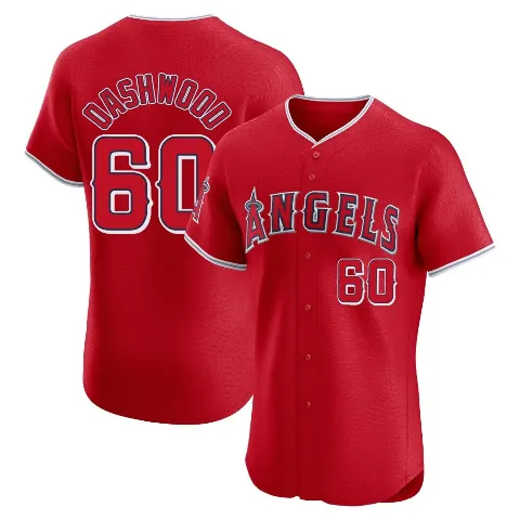 Men's Los Angeles Angels ＃60 Jack Dashwood Red Elite Alternate Jersey